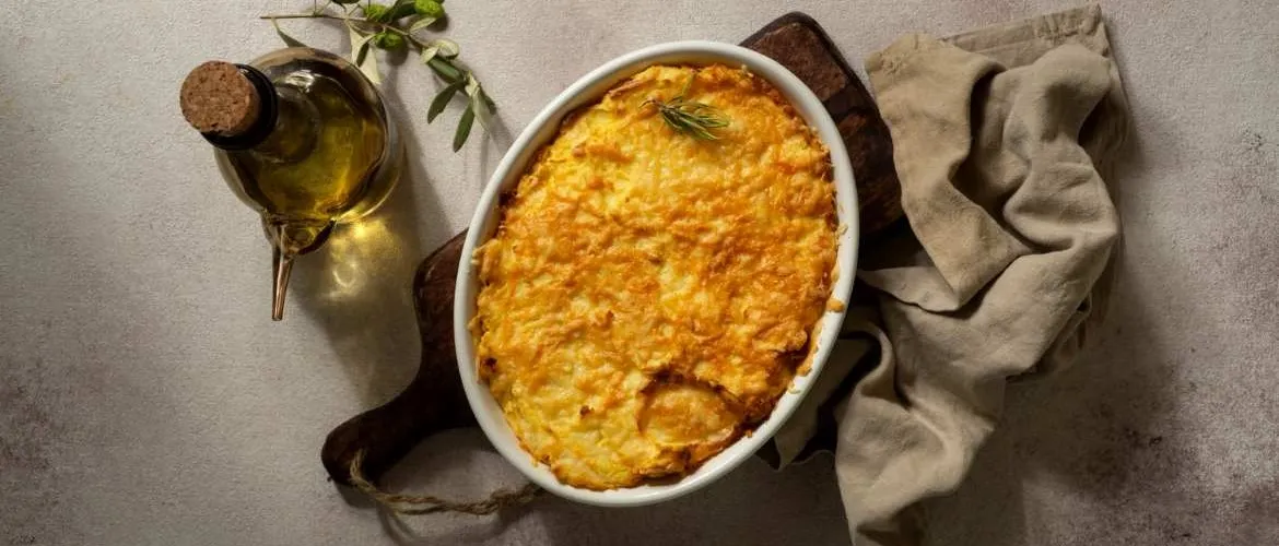 Картофельная запеканка с домашним сыром